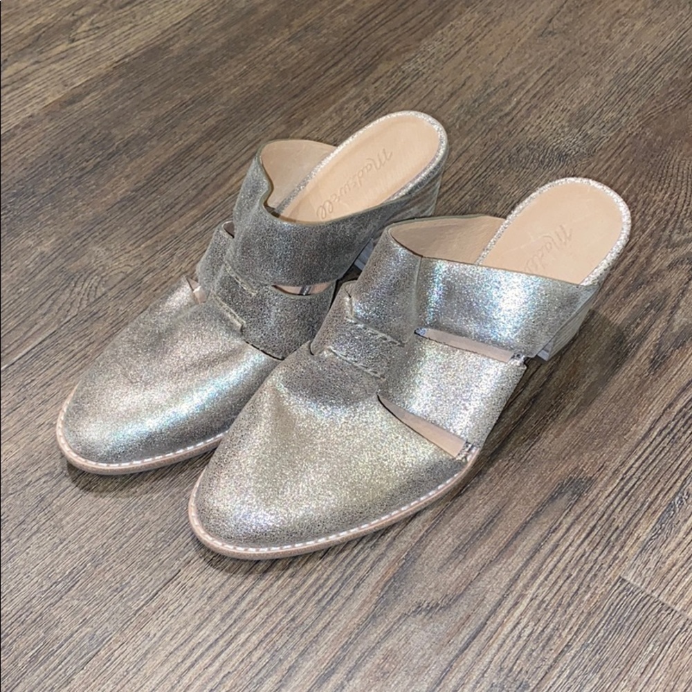 MADEWELL - NWT metallic block sandal